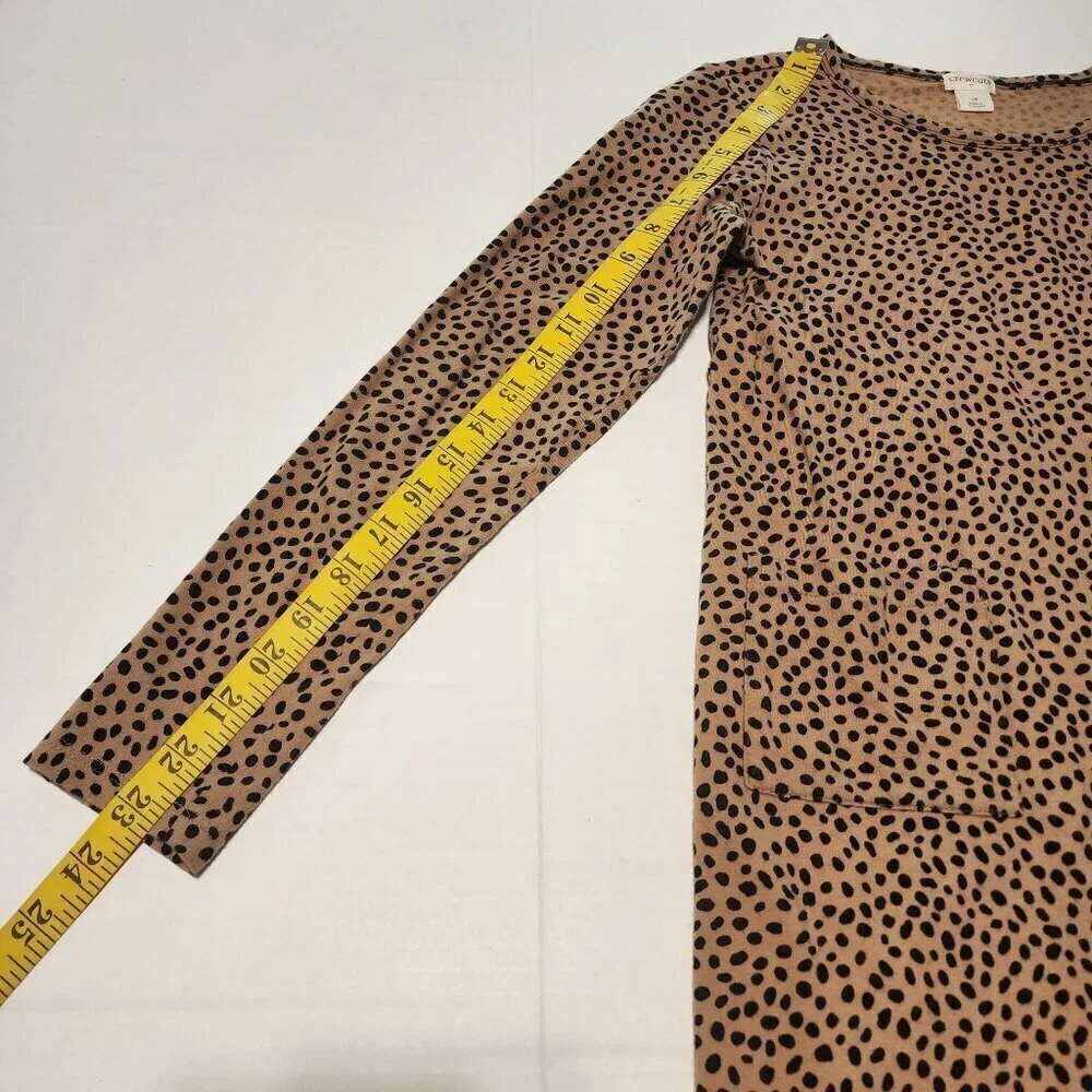 Crewcuts factory dress cheetah print 12 girls patch pockets